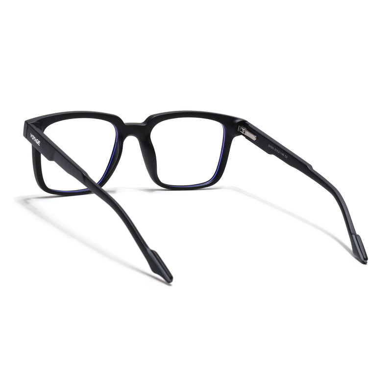 Voyage Black Square Eyeglasses for Men & Women (SV003FMG7447-C3)