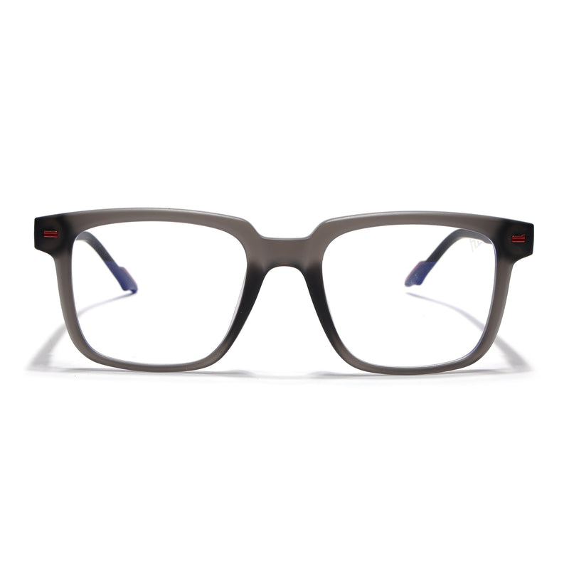 Voyage Dark Grey Square Eyeglasses for Men & Women (SV003FMG7448-C4)