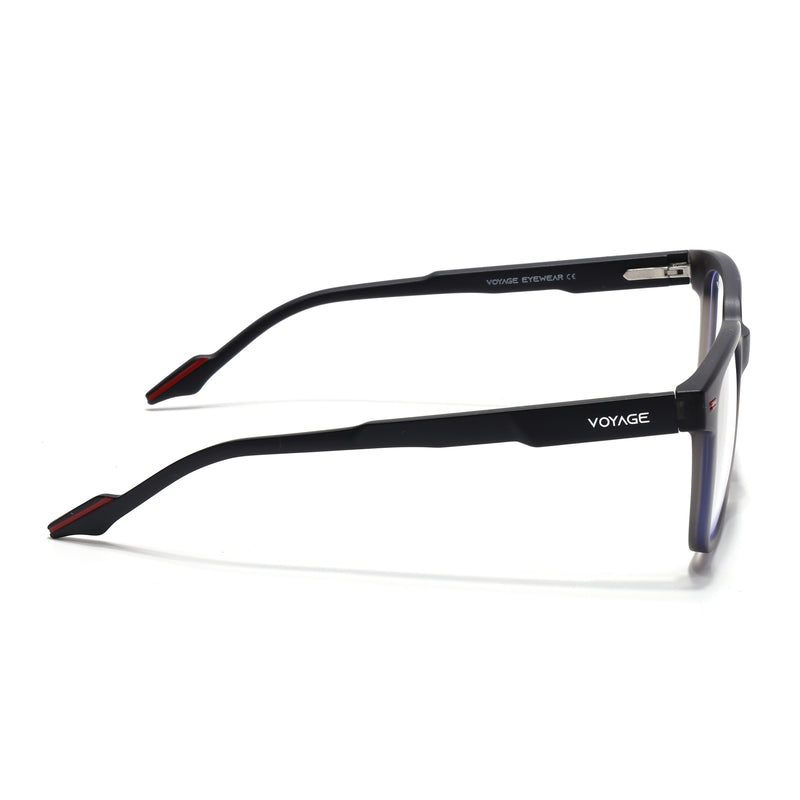 Voyage Dark Grey Square Eyeglasses for Men & Women (SV003FMG7448-C4)
