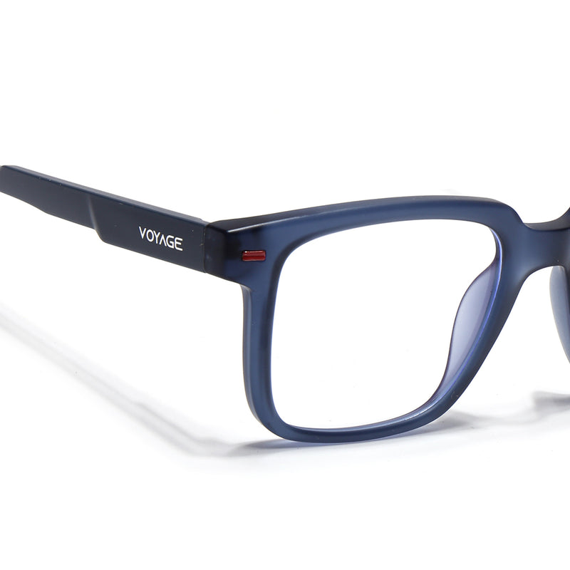 Voyage Blue Square Eyeglasses for Men & Women (SV003FMG7449-C5)