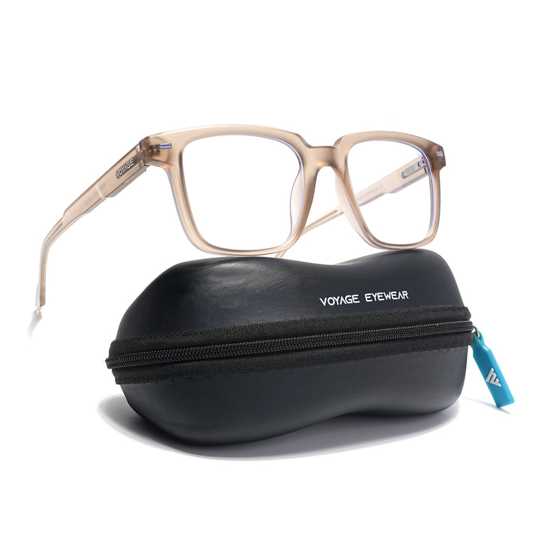 Voyage Brown Square Eyeglasses for Men & Women (SV003FMG7450-C6)