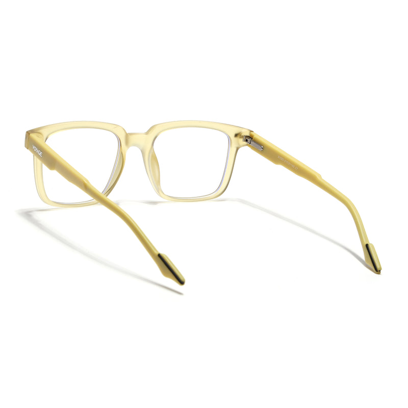Voyage Yellow Square Eyeglasses for Men & Women (SV003FMG7451-C7)