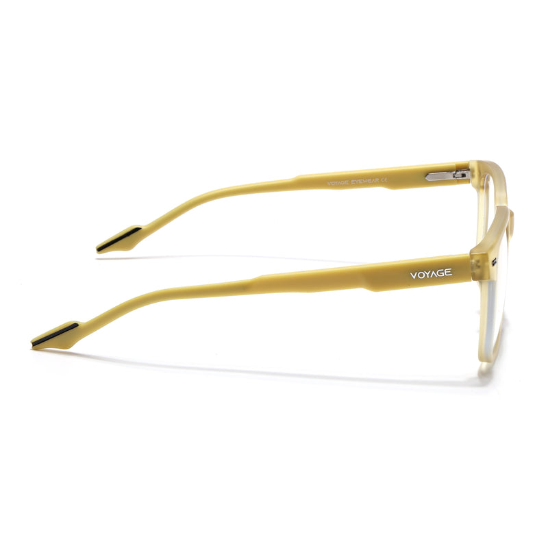 Voyage Yellow Square Eyeglasses for Men & Women (SV003FMG7451-C7)