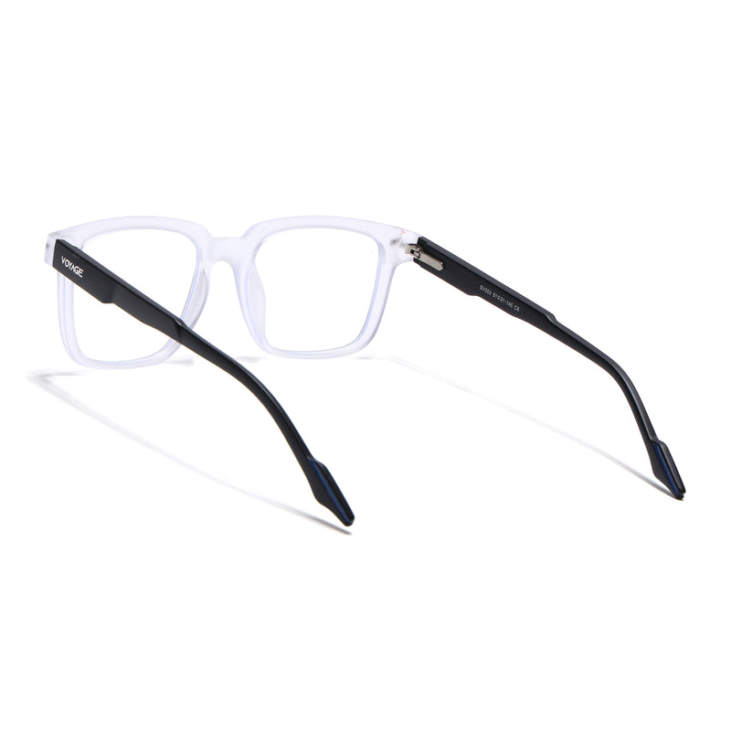 Voyage Transparent Square Eyeglasses for Men & Women (SV003FMG7452-C8)