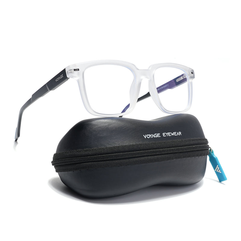Voyage Transparent Square Eyeglasses for Men & Women (SV003FMG7452-C8)