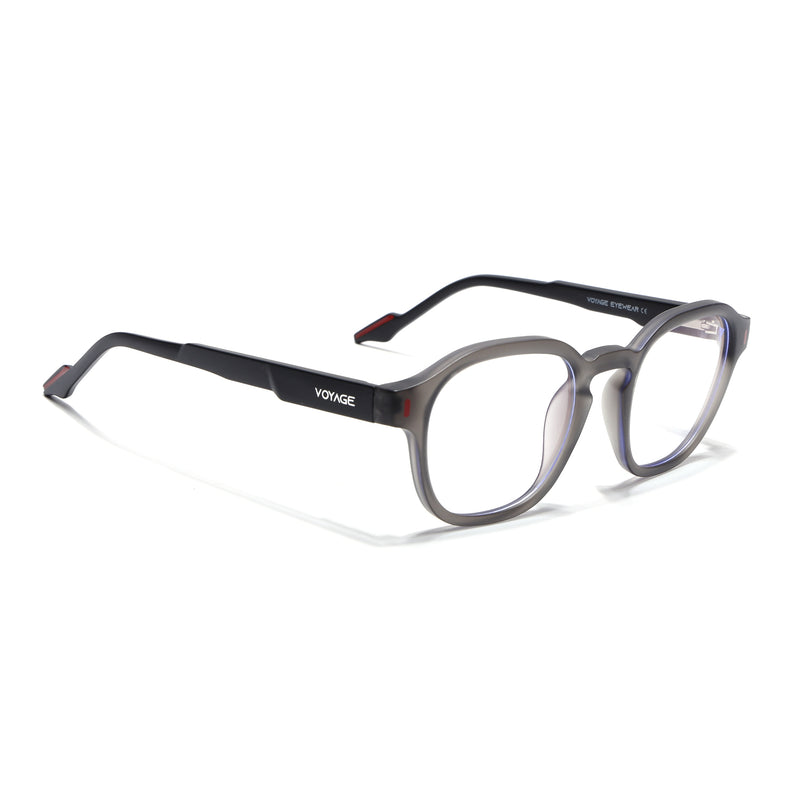 Voyage Dark Grey Wayfarer Eyeglasses for Men & Women (SV004FMG7456-C4)