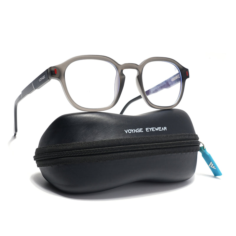 Voyage Dark Grey Wayfarer Eyeglasses for Men & Women (SV004FMG7456-C4)