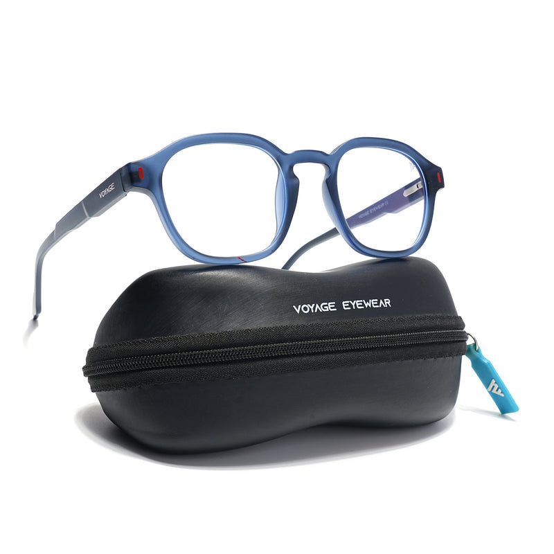 Voyage Blue Wayfarer Eyeglasses for Men & Women (SV004FMG7457-C5)