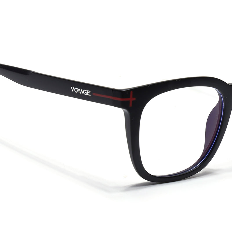 Voyage Black Square Eyeglasses for Men & Women (SV005FMG7461-C1)