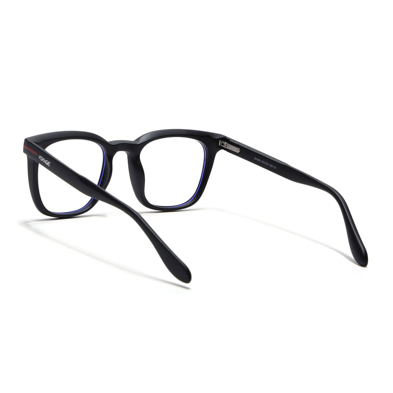 Voyage Black Square Eyeglasses for Men & Women (SV005FMG7461-C1)