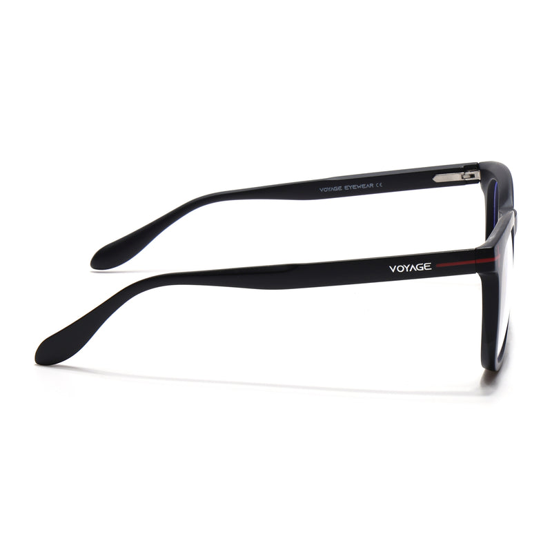Voyage Black Square Eyeglasses for Men & Women (SV005FMG7461-C1)