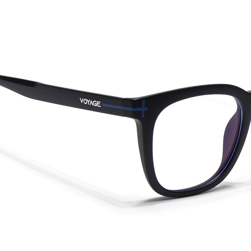 Voyage Black Square Eyeglasses for Men & Women (SV005FMG7462-C2)