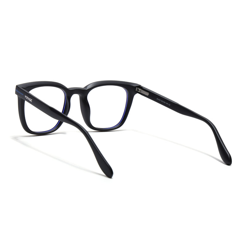 Voyage Black Square Eyeglasses for Men & Women (SV005FMG7462-C2)