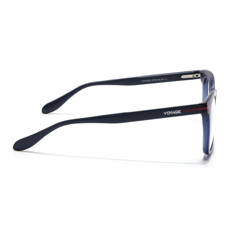 Voyage Blue Square Eyeglasses for Men & Women (SV005FMG7464-C4)