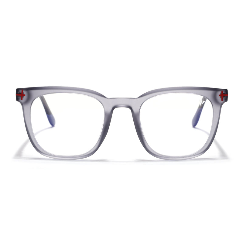 Voyage Grey Square Eyeglasses for Men & Women (SV005FMG7466-C6)