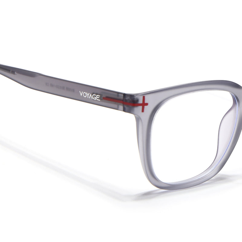 Voyage Grey Square Eyeglasses for Men & Women (SV005FMG7466-C6)