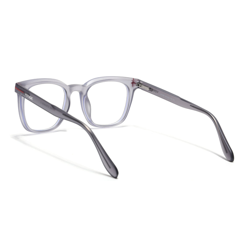 Voyage Grey Square Eyeglasses for Men & Women (SV005FMG7466-C6)
