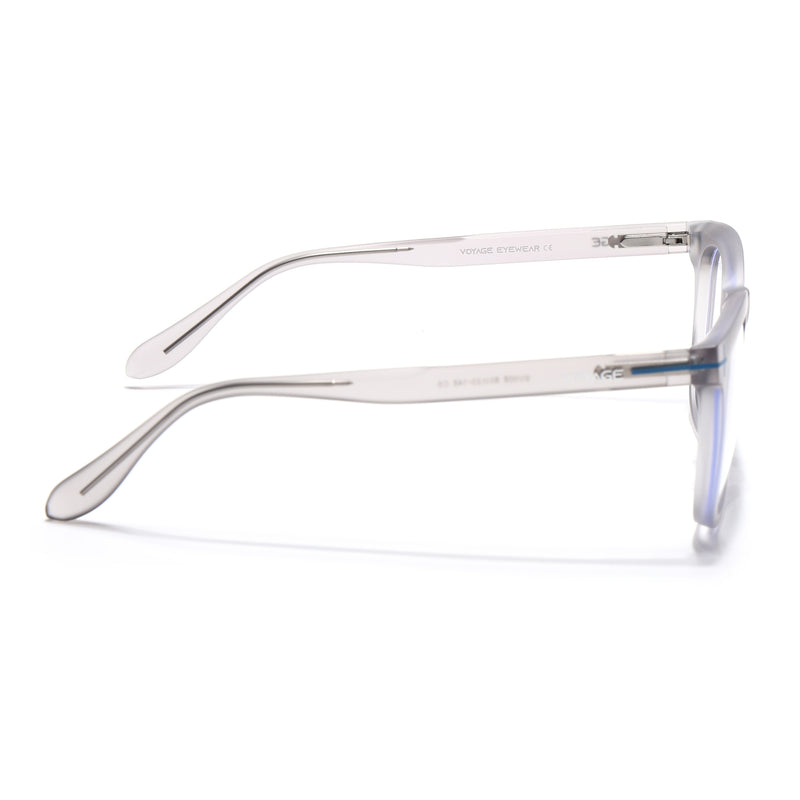 Voyage Light Grey Square Eyeglasses for Men & Women (SV005FMG7467-C7)