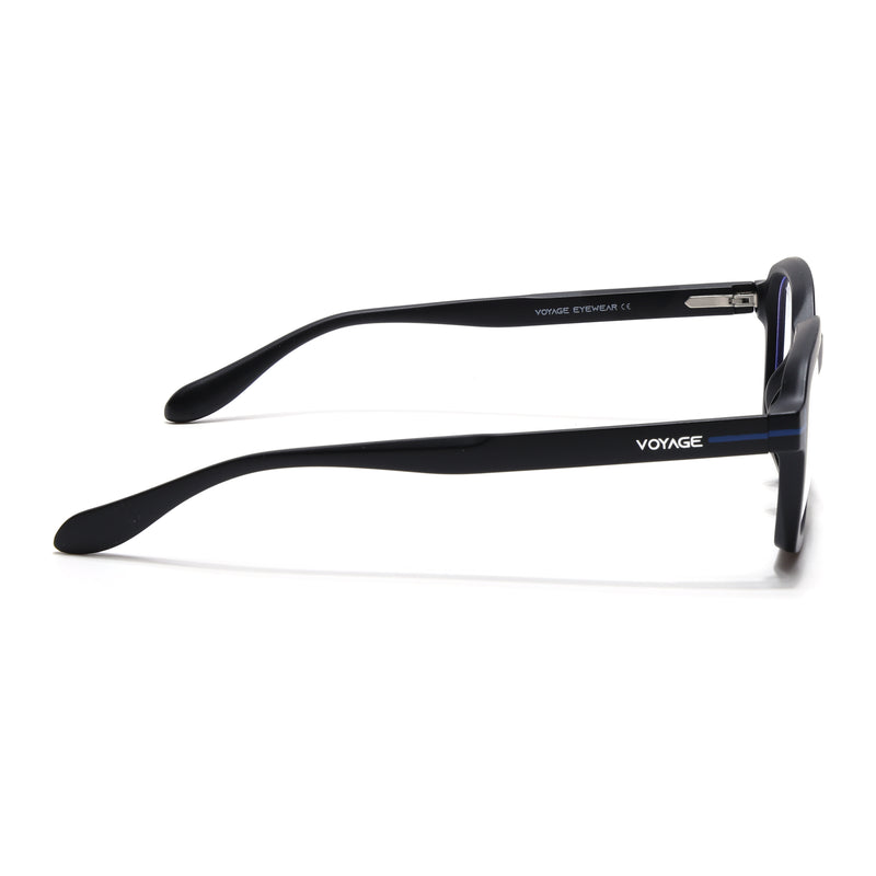 Voyage Black Rectangle Eyeglasses for Men & Women (SV006FMG7470-C2)