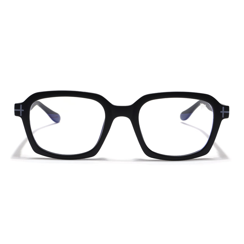 Voyage Black Rectangle Eyeglasses for Men & Women (SV006FMG7471-C3)