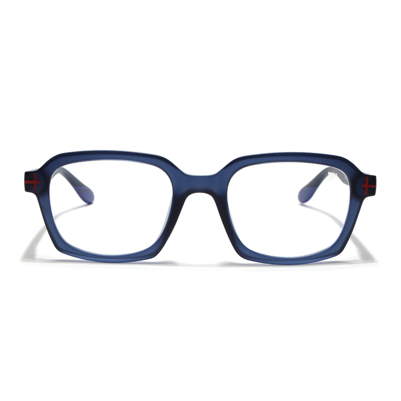 Voyage Blue Rectangle Eyeglasses for Men & Women (SV006FMG7472-C4)