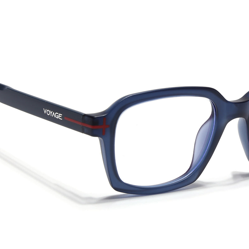 Voyage Blue Rectangle Eyeglasses for Men & Women (SV006FMG7472-C4)