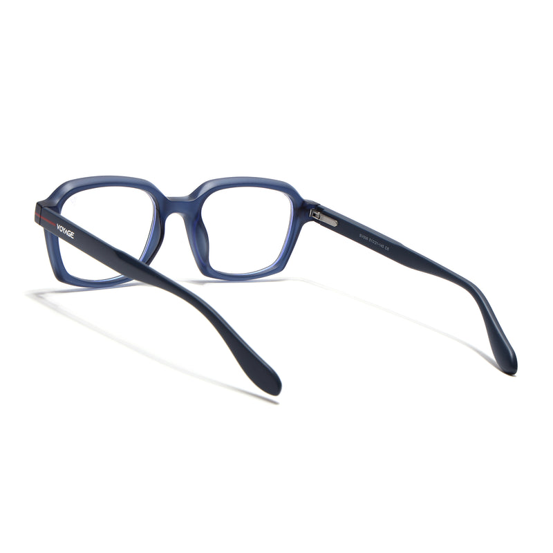 Voyage Blue Rectangle Eyeglasses for Men & Women (SV006FMG7472-C4)