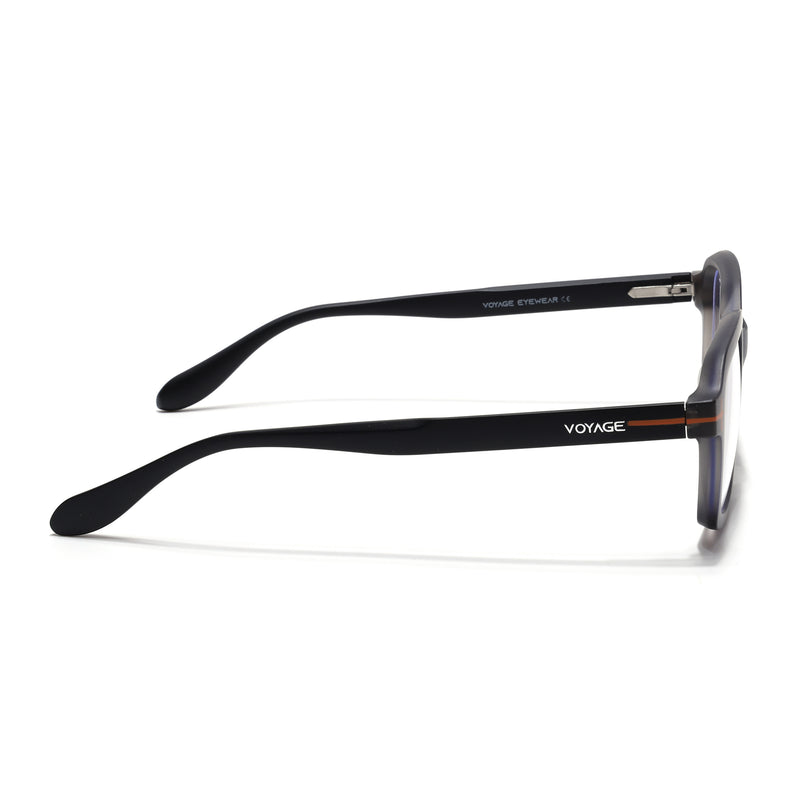 Voyage Dark Grey Rectangle Eyeglasses for Men & Women (SV006FMG7473-C5)