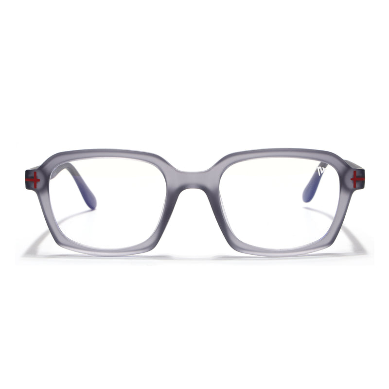 Voyage Grey Rectangle Eyeglasses for Men & Women (SV006FMG7474-C6)