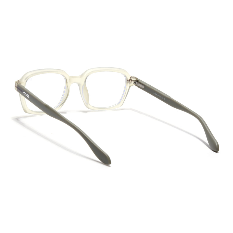 Voyage Light Grey Rectangle Eyeglasses for Men & Women (SV006FMG7475-C7)
