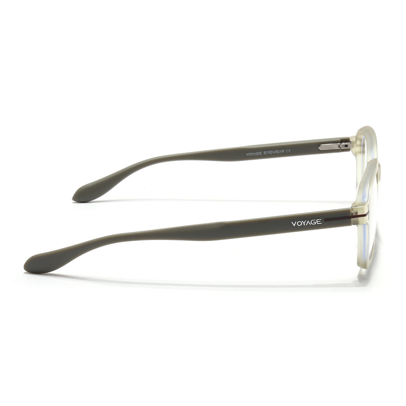 Voyage Light Grey Rectangle Eyeglasses for Men & Women (SV006FMG7475-C7)