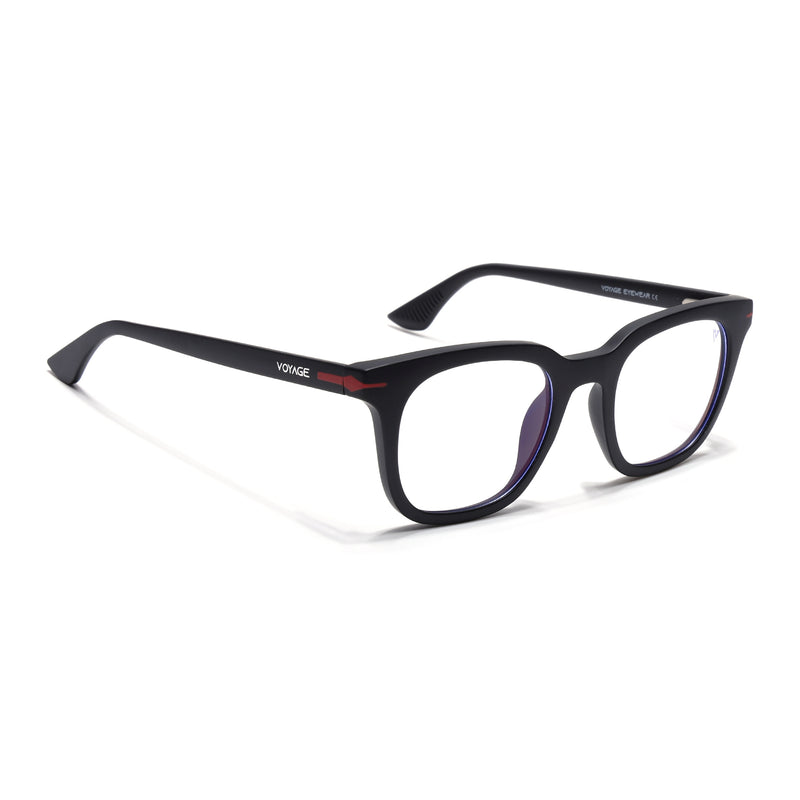 Voyage Black Wayfarer Eyeglasses for Men & Women (SV007FMG7477-C1)