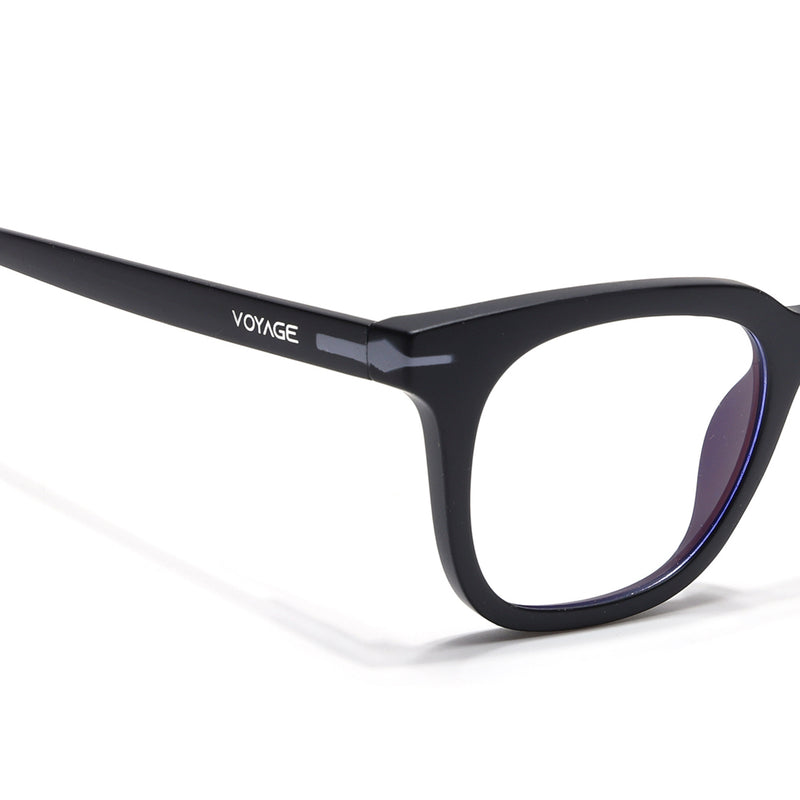 Voyage Black Wayfarer Eyeglasses for Men & Women (SV007FMG7479-C3)