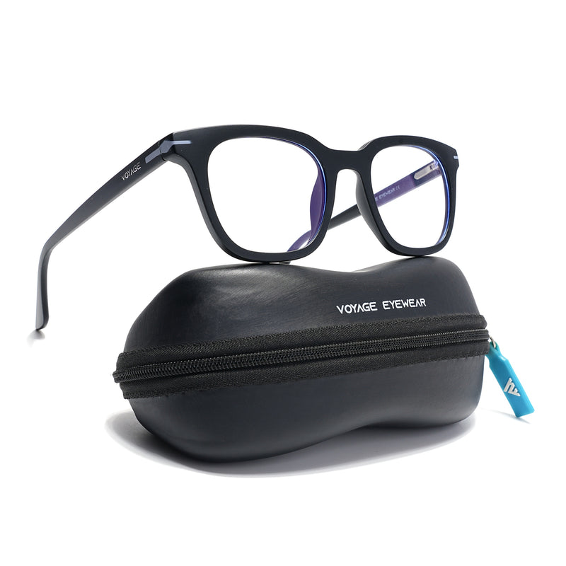 Voyage Black Wayfarer Eyeglasses for Men & Women (SV007FMG7479-C3)