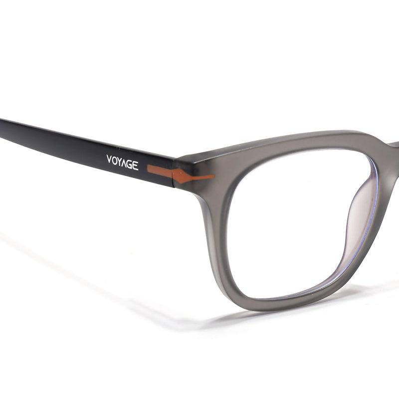Voyage Dark Grey Wayfarer Eyeglasses for Men & Women (SV007FMG7480-C4)