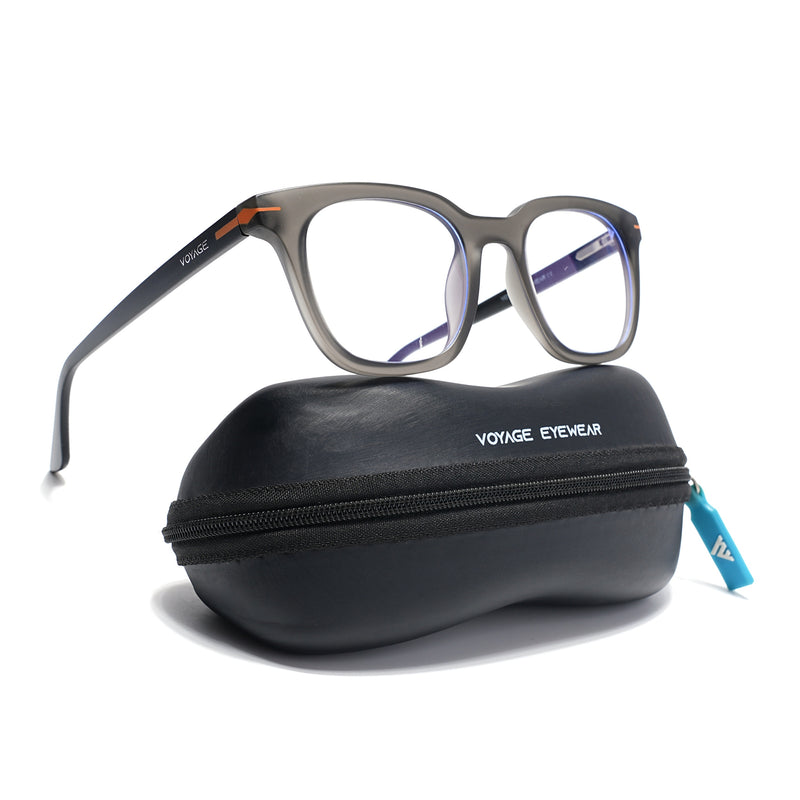 Voyage Dark Grey Wayfarer Eyeglasses for Men & Women (SV007FMG7480-C4)