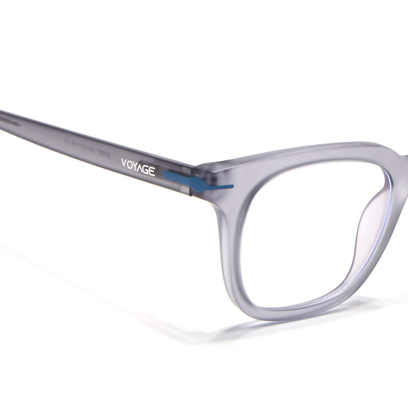 Voyage Light Grey Wayfarer Eyeglasses for Men & Women (SV007FMG7481-C5)