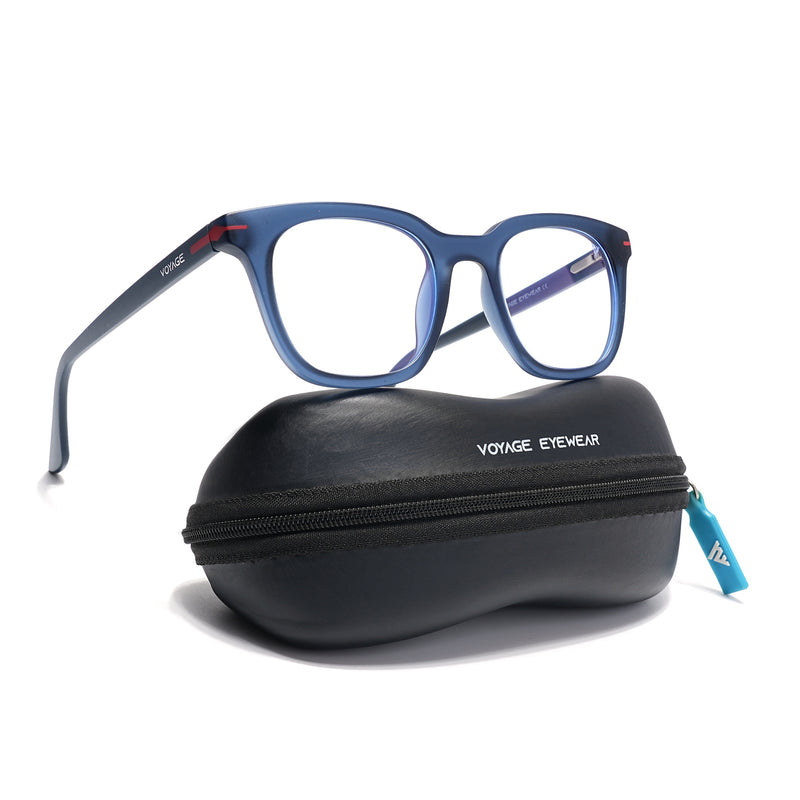 Voyage Blue Wayfarer Eyeglasses for Men & Women (SV007FMG7482-C6)