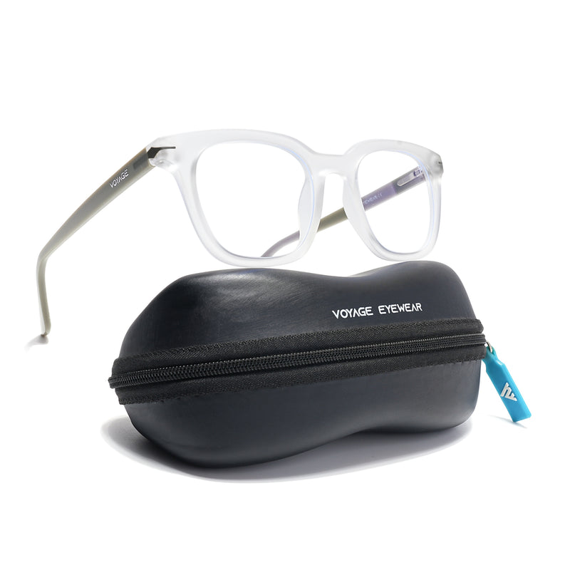 Voyage Transparent Wayfarer Eyeglasses for Men & Women (SV007FMG7484-C8)