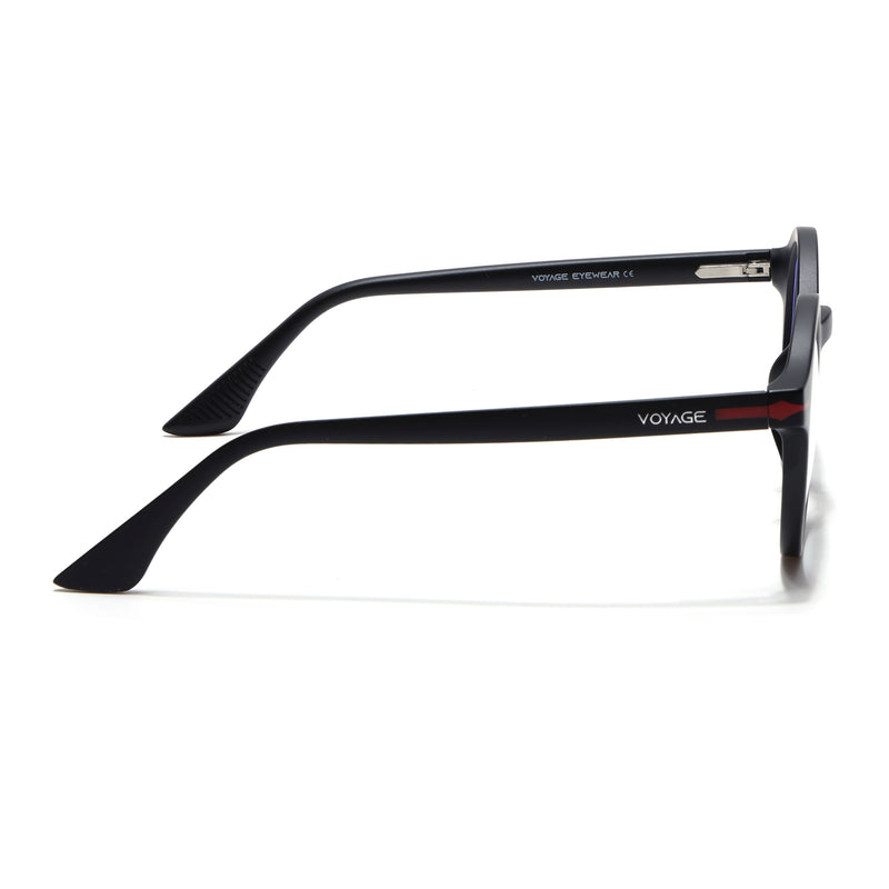 Voyage Black Round Eyeglasses for Men & Women (SV008FMG7485-C1)