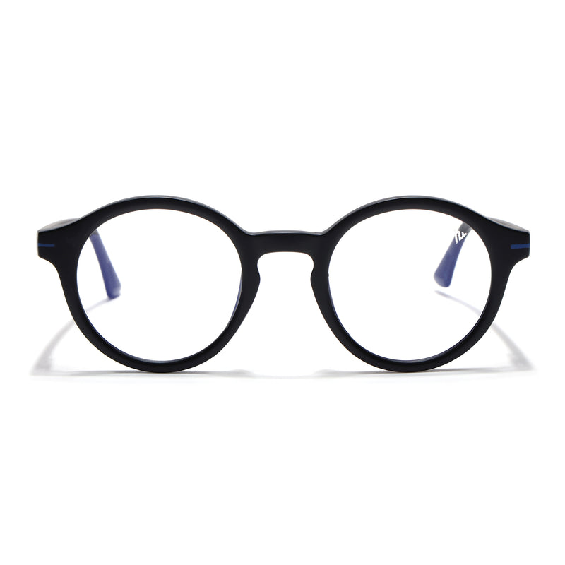 Voyage Black Round Eyeglasses for Men & Women (SV008FMG7486-C2)