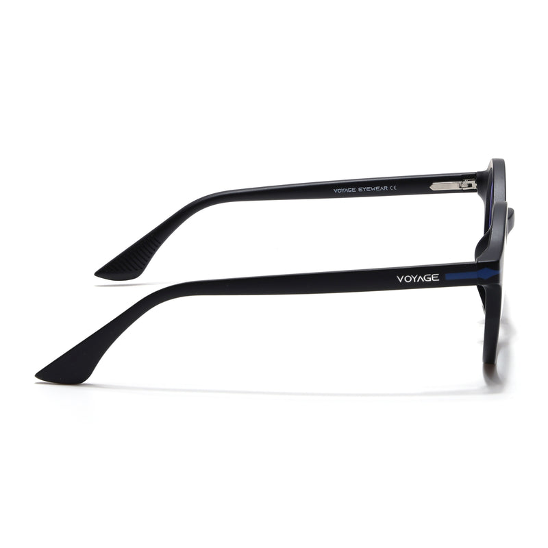 Voyage Black Round Eyeglasses for Men & Women (SV008FMG7486-C2)