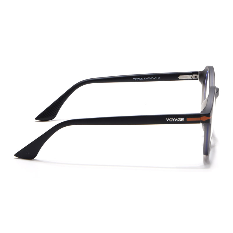 Voyage Dark Grey Round Eyeglasses for Men & Women (SV008FMG7488-C4)