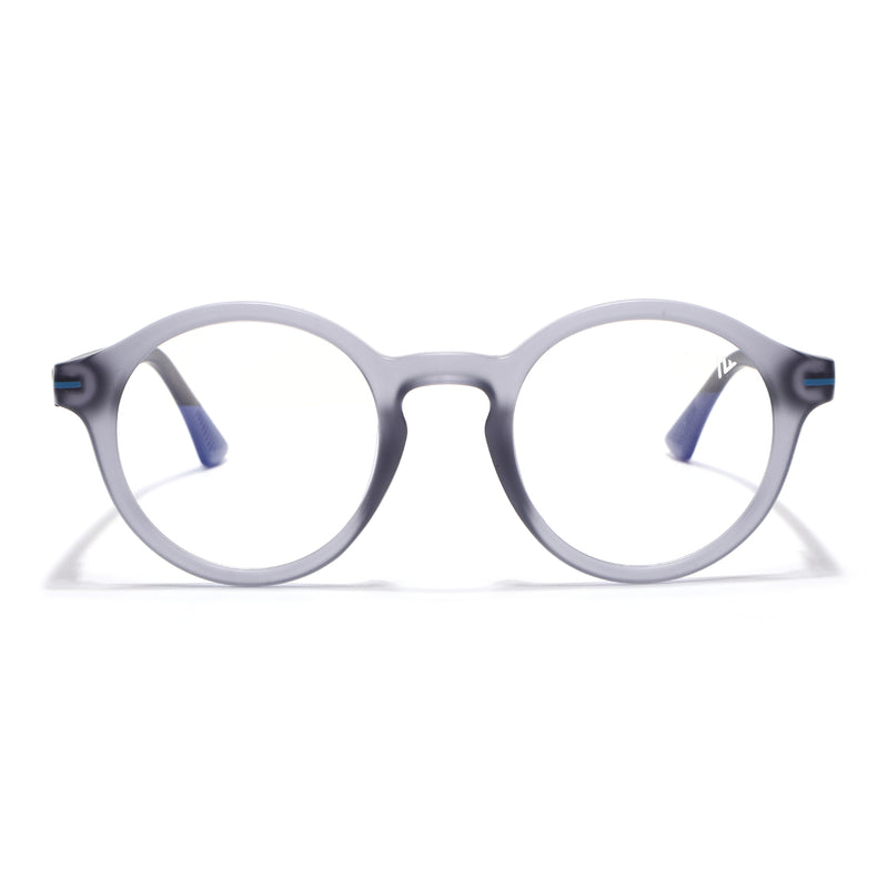 Voyage Light Grey Round Eyeglasses for Men & Women (SV008FMG7489-C5)