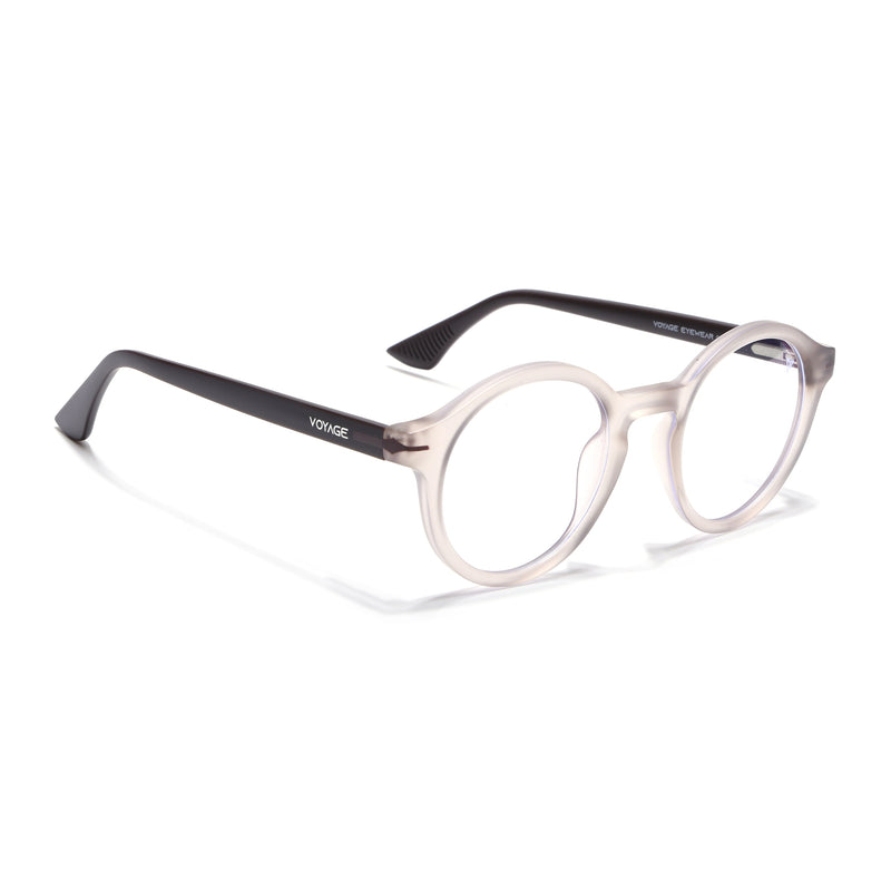 Voyage Brown Round Eyeglasses for Men & Women (SV008FMG7491-C7)
