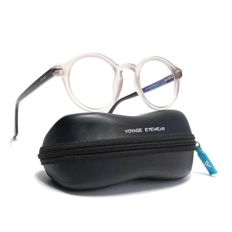 Voyage Brown Round Eyeglasses for Men & Women (SV008FMG7491-C7)