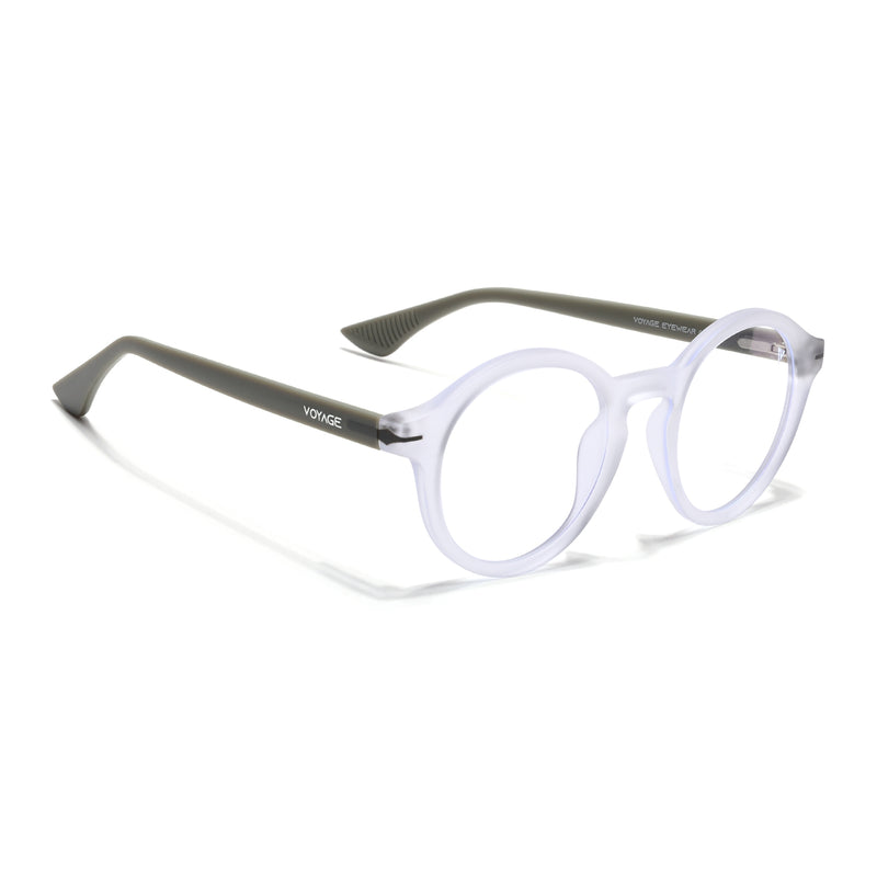 Voyage Transparent Round Eyeglasses for Men & Women (SV008FMG7492-C8)