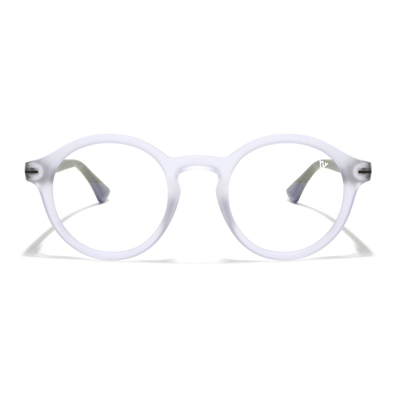Voyage Transparent Round Eyeglasses for Men & Women (SV008FMG7492-C8)