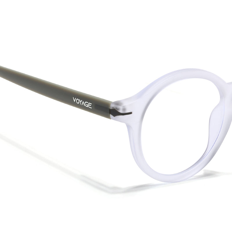 Voyage Transparent Round Eyeglasses for Men & Women (SV008FMG7492-C8)