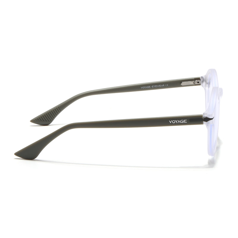 Voyage Transparent Round Eyeglasses for Men & Women (SV008FMG7492-C8)